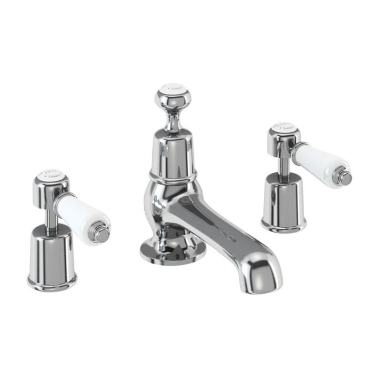 Burlington Kensington 3 Tap Hole Mixer with Pop-up Waste